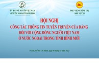 Công tác thông tin tuyên truyền của Đảng đối với cộng đồng người Việt Nam ở ngước ngoài trong tình hình mới