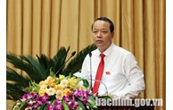 Đồng chí Nguyễn Quốc Chung điều hành hoạt động của Đảng bộ tỉnh Bắc Ninh