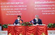 Thủ đô Hà Nội và Thủ đô Viêng Chăn ký kết biên bản thỏa thuận hợp tác giai đoạn 2022-2025
